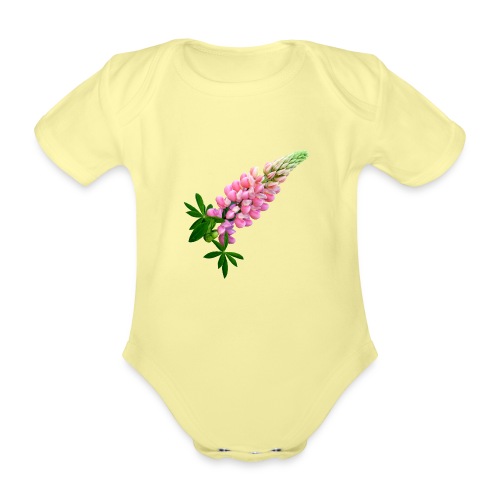 Lupine rosarot Sommer - Baby Bio-Kurzarm-Body