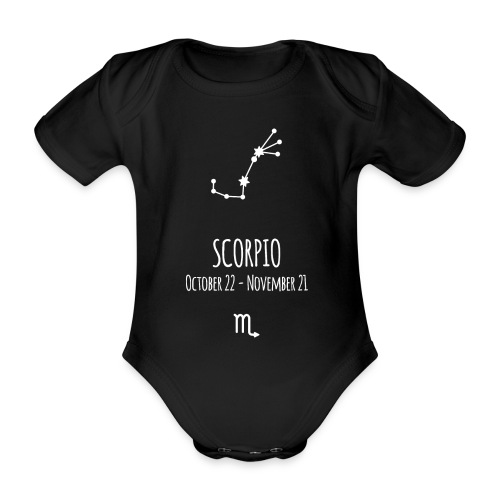 Scorpio Horoscope Star Sign | Astrology Zodiac - Organic Short-sleeved Baby Bodysuit