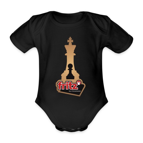 Fritz 19 Chess King and Pawn - Organic Short-sleeved Baby Bodysuit