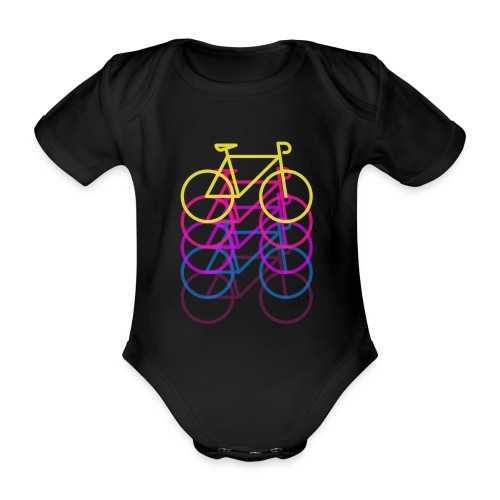 Fahrrad Fahrradfahrer Neon Geburtstag Geschenkidee - Baby Bio-Kurzarm-Body
