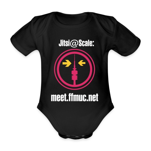 Freifunk Jitsi-Meet weiß - Baby Bio-Kurzarm-Body