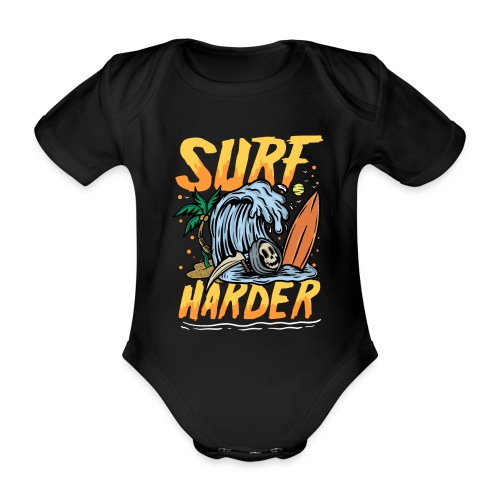 Härter surfen | Sun & Chill Beach Totenkopf - Baby Bio-Kurzarm-Body