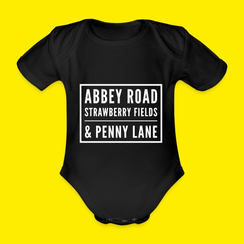 Famous music streets in England - Organic Short-sleeved Baby Bodysuit