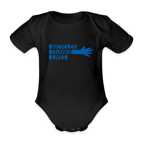 BCL Blue Hand - Organic Short-sleeved Baby Bodysuit