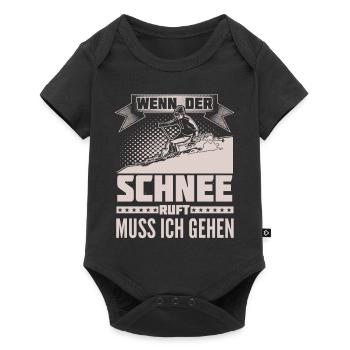 Telemark - Schnee ruft - Ich muss gehen - Baby Premium Kurzarmbody - Schwarz - Vorne