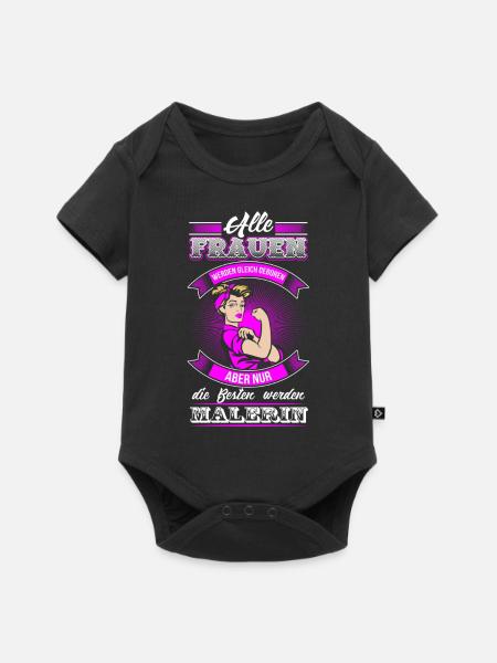 Malerin - Beste Frauen - Baby Premium Kurzarmbody - Schwarz