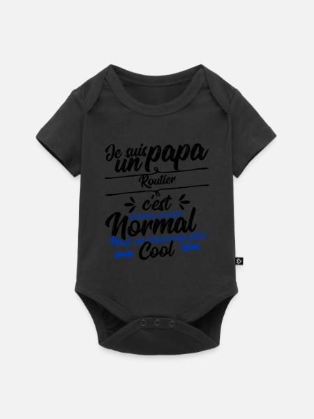 Straße Vati-Geschenk - Baby Premium Kurzarmbody - Schwarz