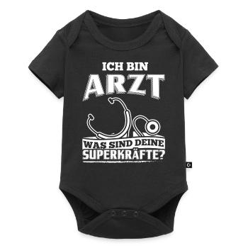 Lustiges Arzt Ärzte Shirt Ich Bin Arzt - Baby Premium Kurzarmbody - Schwarz - Vorne