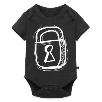 Castle - Padlock - Baby Premium short-sleeve bodysuit - black - Front