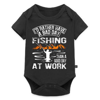 A Bad Day Fishing Than A Good Day At Work - Baby Premium short-sleeve bodysuit - black - Front