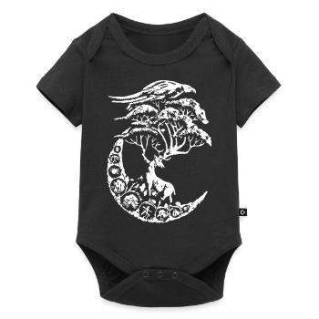 mythische Hirsche - Baby Premium Kurzarmbody - Schwarz - Vorne
