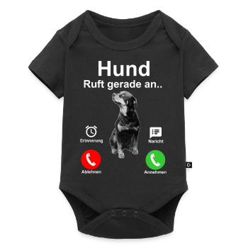 Appel de chien | Motif de chien | cadeau - Body à manches courtes Premium Bébé - noir - Devant