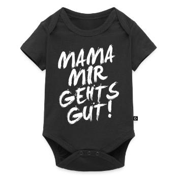 Malle - Baby Premium Kurzarmbody - Schwarz - Vorne