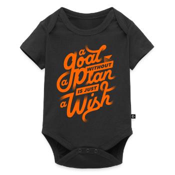Ein Ziel ohne Plan ist nur ein Wunsch ✅ - Baby Premium Kurzarmbody - Schwarz - Vorne