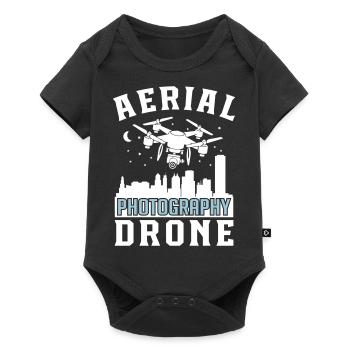 Aerial Photography Drone - Baby Premium short-sleeve bodysuit - black - Front