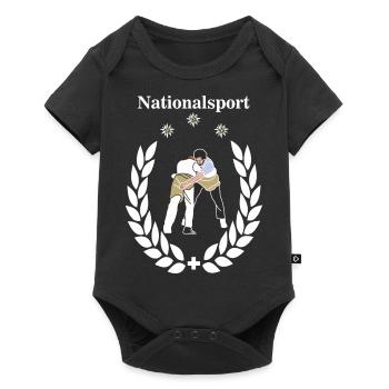 Lutte finale sport national blanc - Body à manches courtes Premium Bébé - noir - Devant