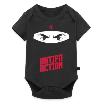Antifa Action - Ninja - Baby Premium short-sleeve bodysuit - black - Front