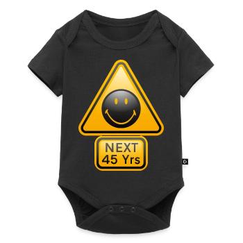 Smiley Shield 'Next 45 years' - Body à manches courtes Premium Bébé - noir - Devant