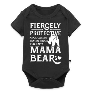 Fiercely Protective Mama Bear - Baby Premium short-sleeve bodysuit - black - Front