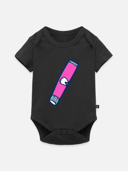 Zahnpasta - Baby Premium Kurzarmbody - Schwarz