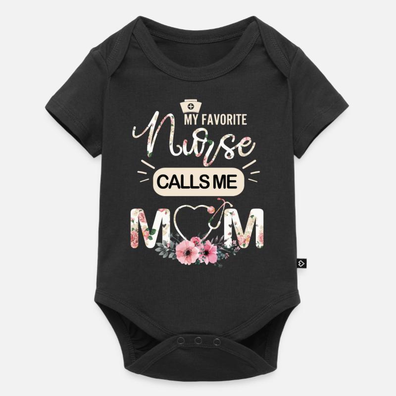 Mon infirmière préférée m'appelle maman - Body à manches courtes Premium Bébé - noir