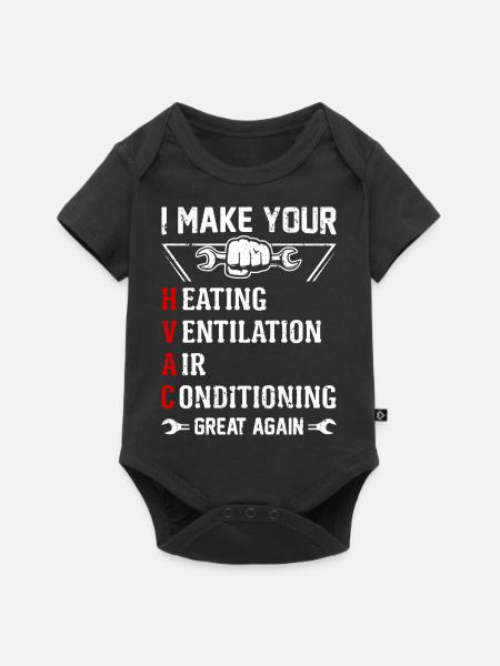 HLK Techniker Lustiger Spruch Geschenk Great Again - Baby Premium Kurzarmbody - Schwarz
