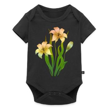 Fleurs - Body à manches courtes Premium Bébé - noir - Devant