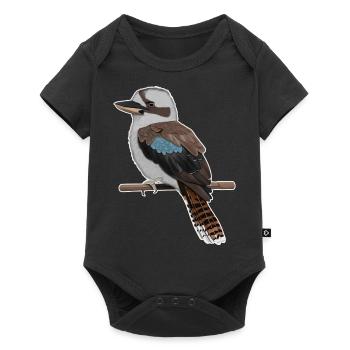 Kookaburra bird drawing biologist bird lover - Baby Premium short-sleeve bodysuit - black - Front