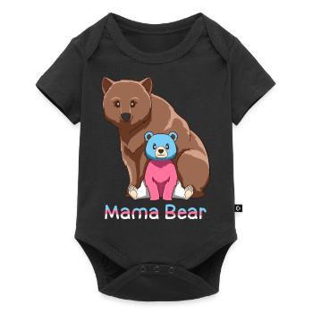 Doux Transgenre Mama Ours Cadeau - Body à manches courtes Premium Bébé - noir - Devant