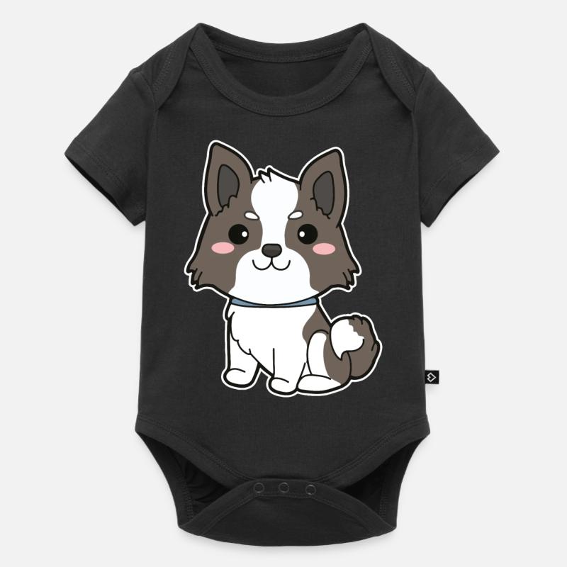 Border Collie - Body à manches courtes Premium Bébé - noir