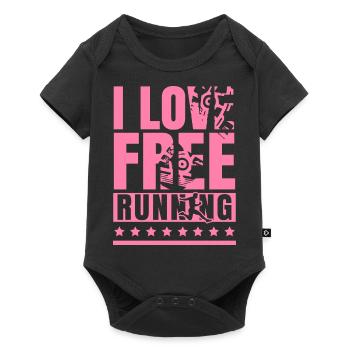 J’adore Parkour Libre Courir Parkourläuferin Spor - Body à manches courtes Premium Bébé - noir - Devant