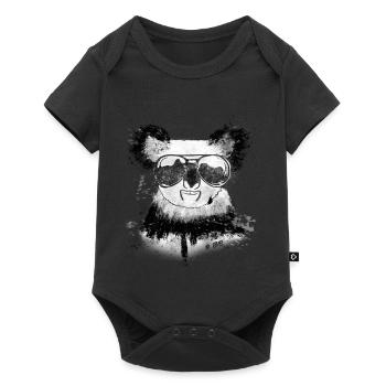 Koala #Cool - Baby Premium Kurzarmbody - Schwarz - Vorne