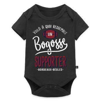 rugby supporter UBB bogosse bordeaux bègles humour - Body à manches courtes Premium Bébé - noir - Devant