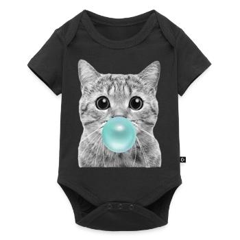 cool cat - Baby Premium short-sleeve bodysuit - black - Front