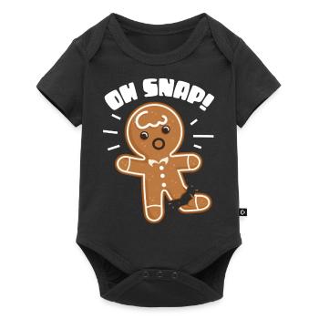 oh snap Design for a cartoon jokes fans - Baby Premium short-sleeve bodysuit - black - Front