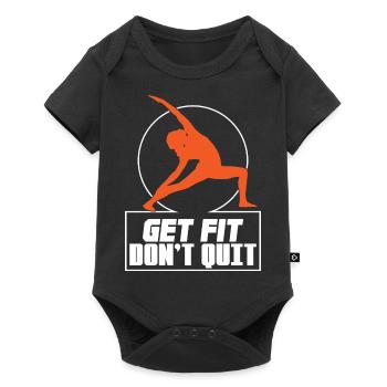 get fit don t quit - Baby Premium short-sleeve bodysuit - black - Front