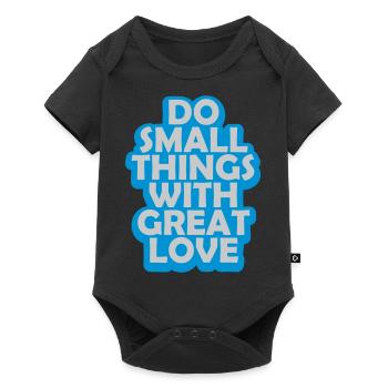 Quote do small things - Baby Premium short-sleeve bodysuit - black - Front