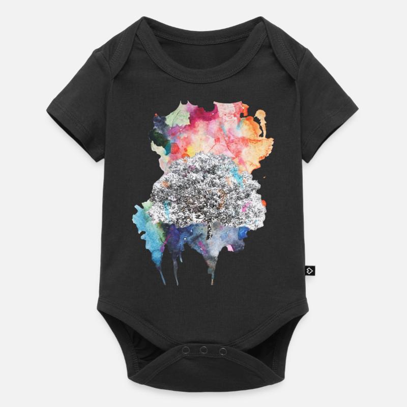 Farbexplosion - Baby Premium Kurzarmbody - Schwarz