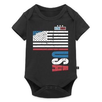 USA Retro Style - Baby Premium short-sleeve bodysuit - black - Front