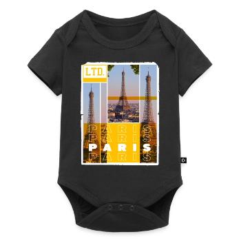 Paris France City Skyline Eiffel Tower Holiday - Baby Premium short-sleeve bodysuit - black - Front