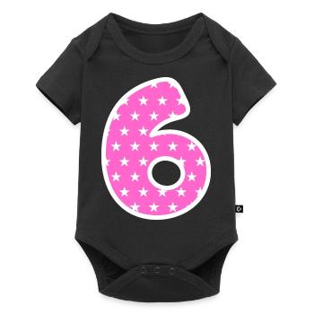 Number 6 - Baby Premium short-sleeve bodysuit - black - Front