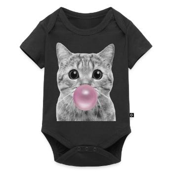 Chat bulle - Body à manches courtes Premium Bébé - noir - Devant