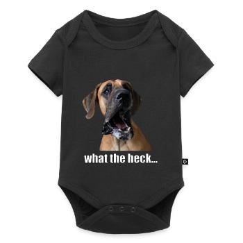 What the heck..! - Baby Premium Kurzarmbody - Schwarz - Vorne