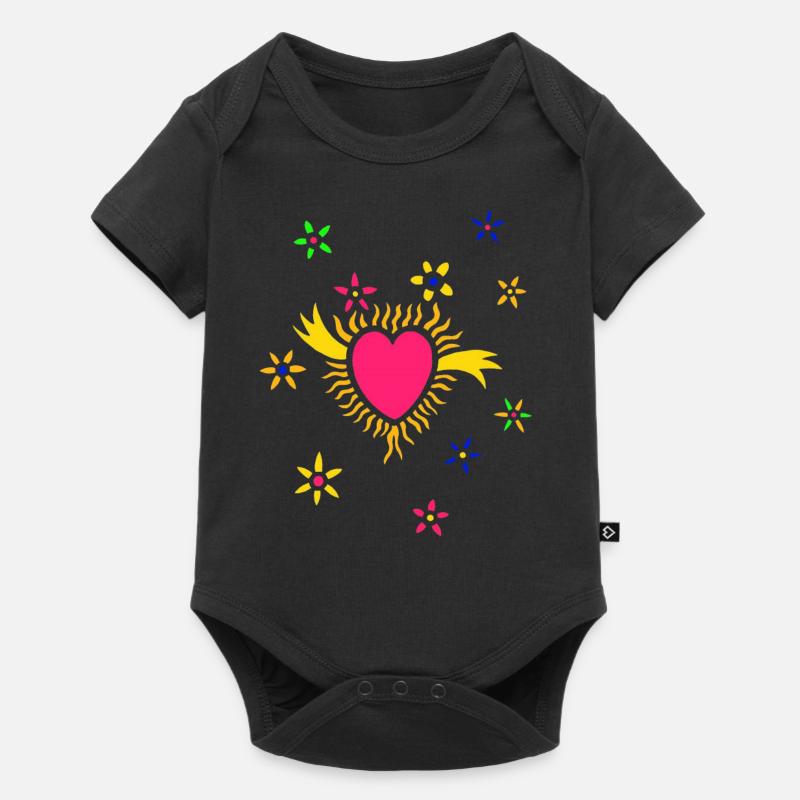 Rote Herz - Body à manches courtes Premium Bébé - noir