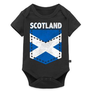 Drapeau écossais - Body à manches courtes Premium Bébé - noir - Devant