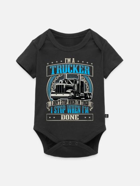 LKW Fahrer - Baby Premium Kurzarmbody - Schwarz