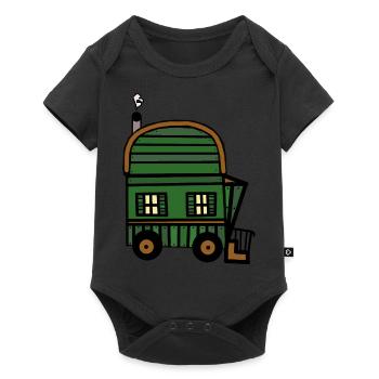 Trailer House Hut Real Estate Living Eco - Baby Premium short-sleeve bodysuit - black - Front