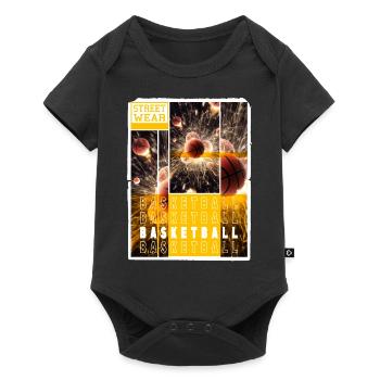 Basketball Basketball Player Dunking Sport Vintage - Baby Premium short-sleeve bodysuit - black - Front