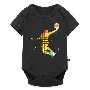 Basketteur Basketteur Dunking Pixel Coloré - Body à manches courtes Premium Bébé - noir - Devant