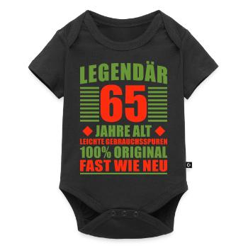 Legendär - Baby Premium Kurzarmbody - Schwarz - Vorne